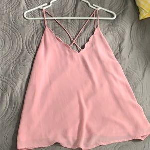 Scalloped tank top